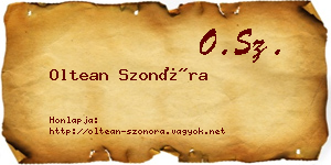 Oltean Szonóra névjegykártya